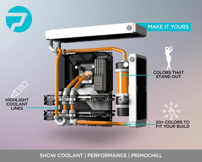 PrimoChill Opaque - Computer WaterCooling Show Coolant, Solid/Non-Transparent, Full Protection, Advanced User, PrimoPrep Included, Proudly Made in The USA (32oz/.9L) - Blood Orange - Image 3